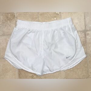 Nike Dri Fit Women's White Lined Running Shorts Size Medium